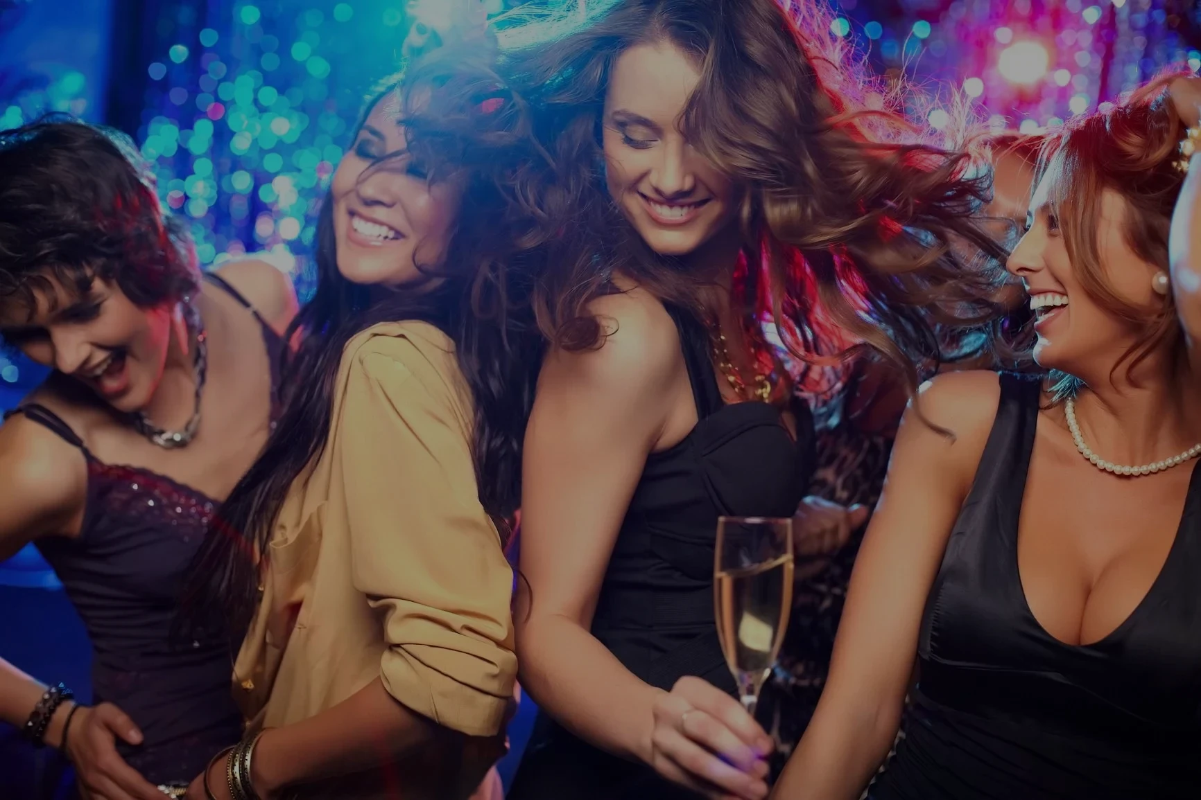 Guests dancing and celebrating at a party