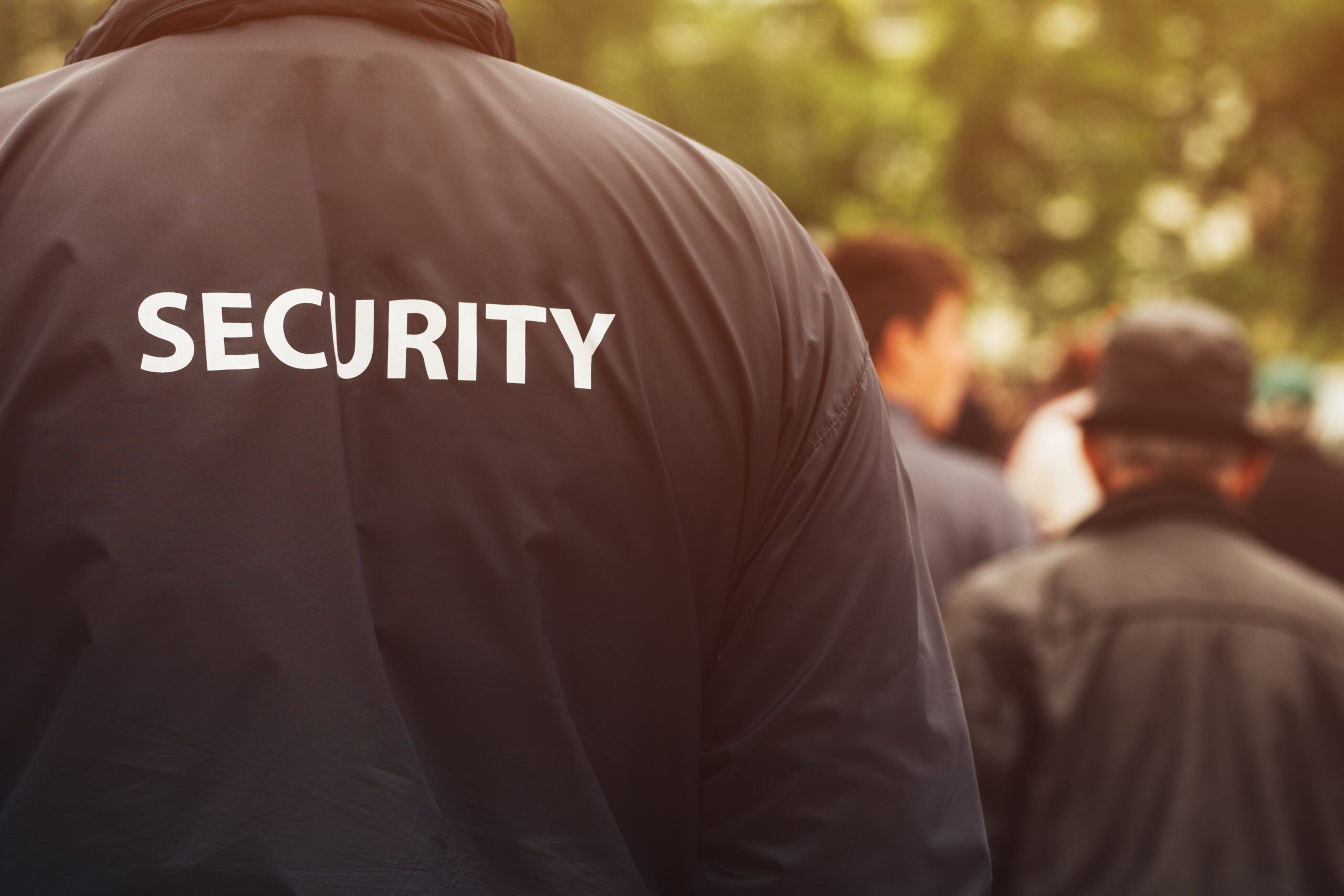 Security officer at a public event